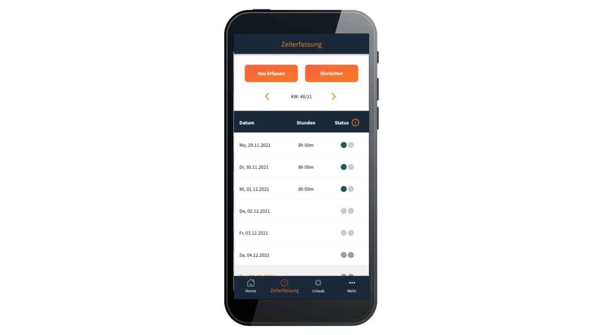 Zeiterfassung-Connect-App