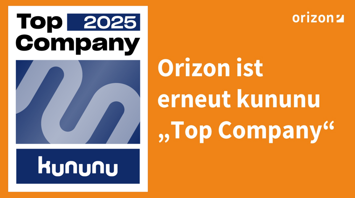 Orizon zum vierten Mal in Folge als „Top Company” bei kununu ausgezeichnet