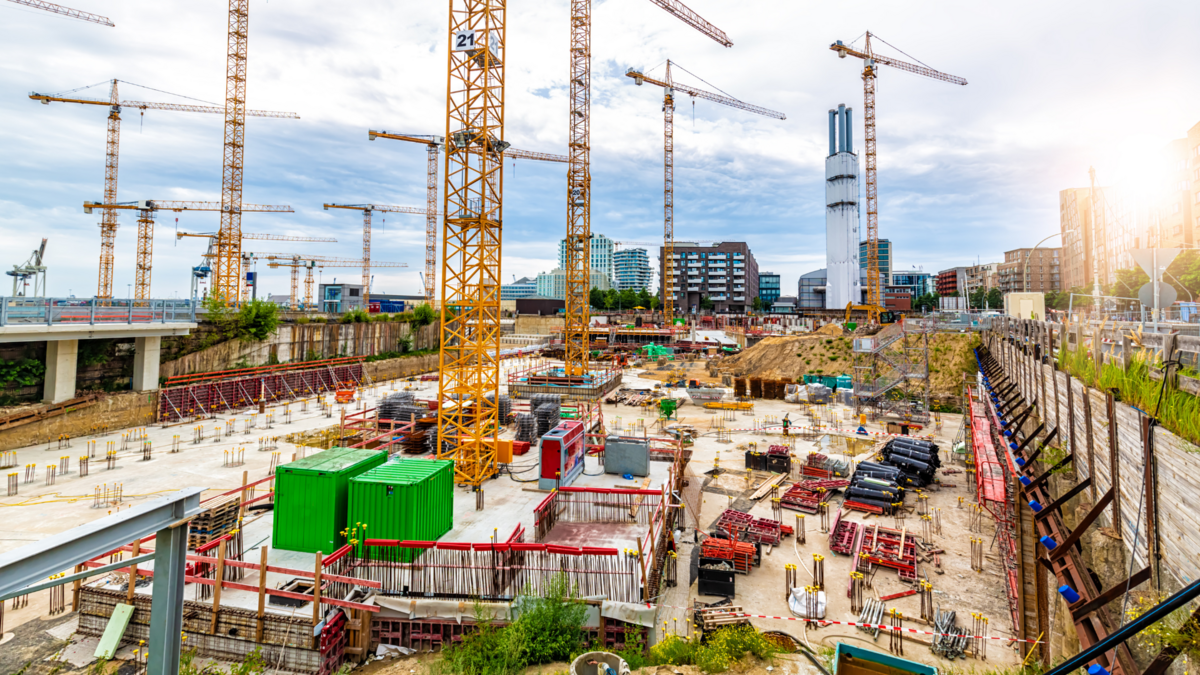 Baustelle Hamburg Sonnenaufgang Baustelle Hamburg Sonnenaufgang